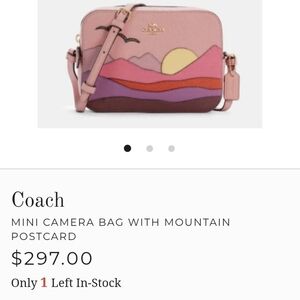 Mini Camera Bag With Mountain Postcard